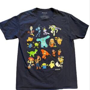 Disney Pixar Men’s LG Character Mashup Toy Story Nemo Monsters Graphic T-shirt